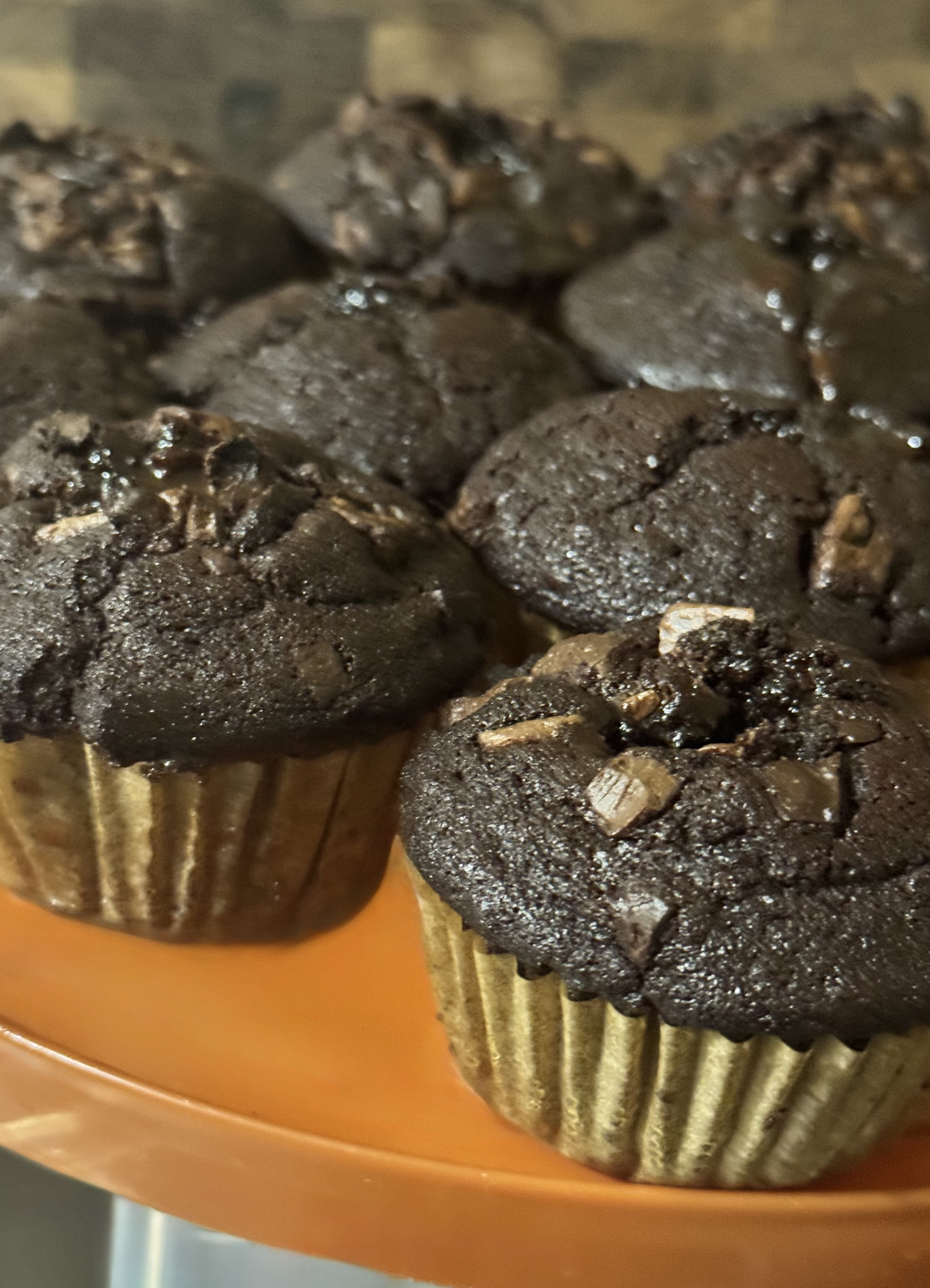 Molten lava chocolate muffins